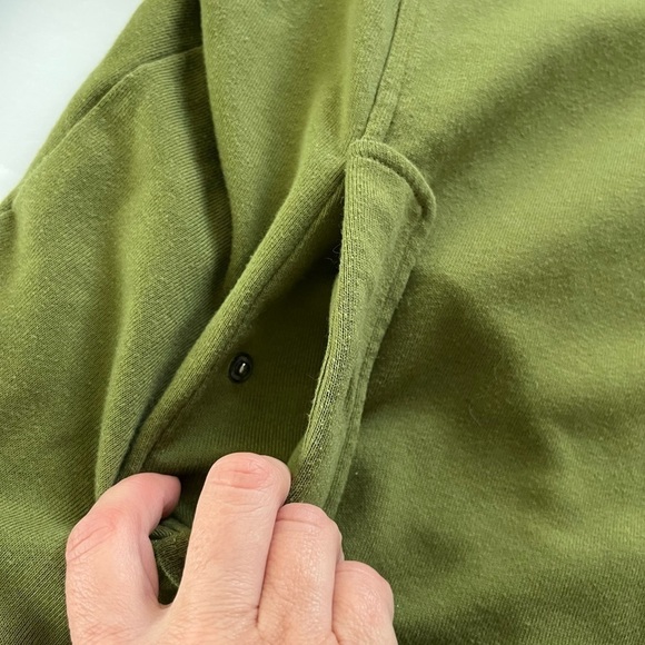 ModCloth Knit Moto Jacket Olive Green Size 1x - Picture 9 of 9